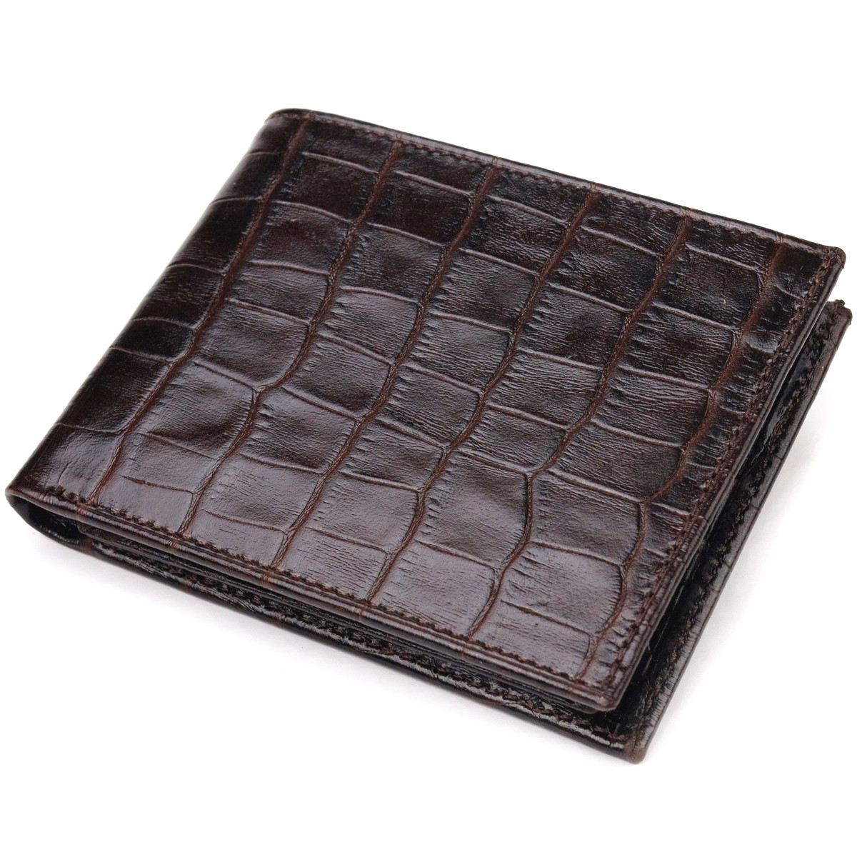 Невелике чоловіче портмоне з натуральної фактурної шкіри CANPELLINI 21522 Коричневе, фото 1