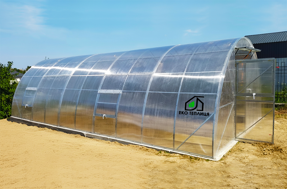 Теплиця Ельдорадо 5х8 під полікарбонат 10 мм стандарт (оцинкована труба 25х25 крок 1 метр), фото 1