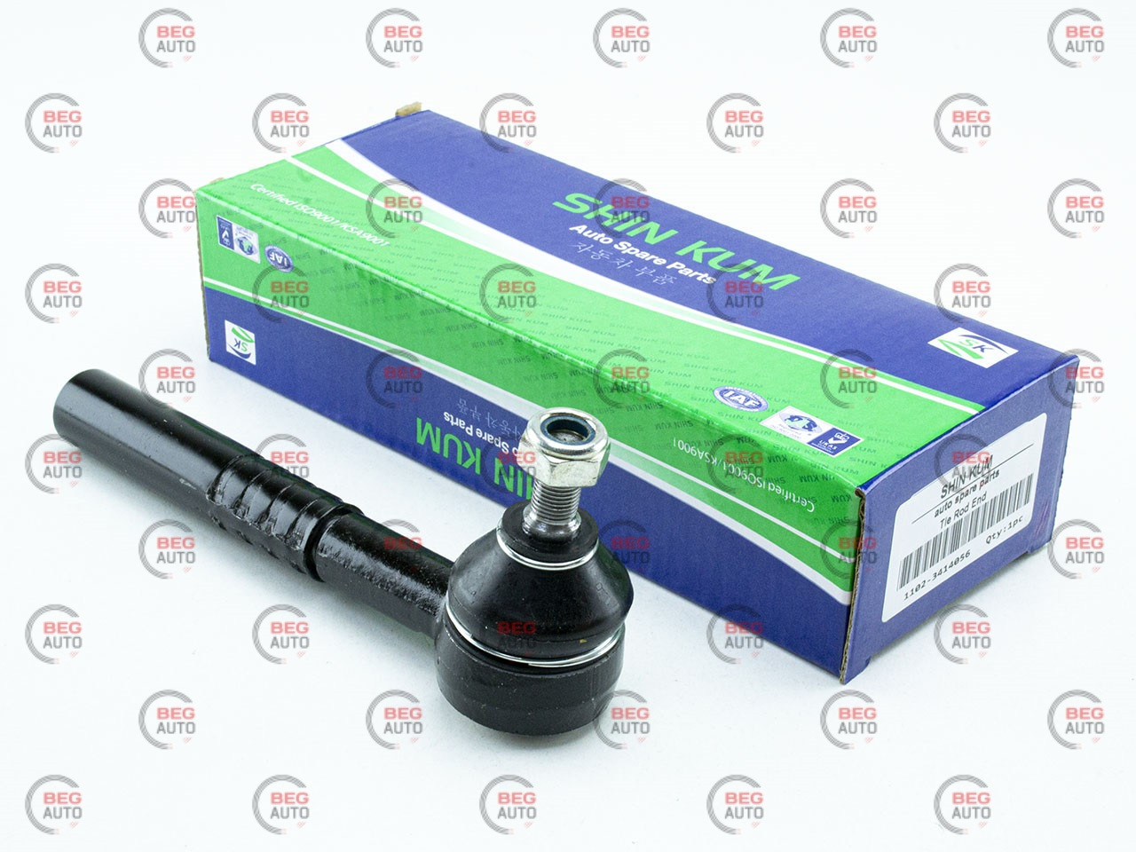 Наконечник кермової тяги Таврія-1102 зовнішній правий короткий (1102-3414056) (SHIN KUM), фото 1