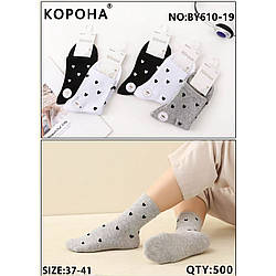 Підліткові демісезонні шкарпетки із сердечками Розмір: 37- 41 см (30215)