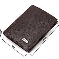 Компактний гаманець для чоловіків із натуральної шкіри флотар CANPELLINI 21873 Коричневий, фото 3