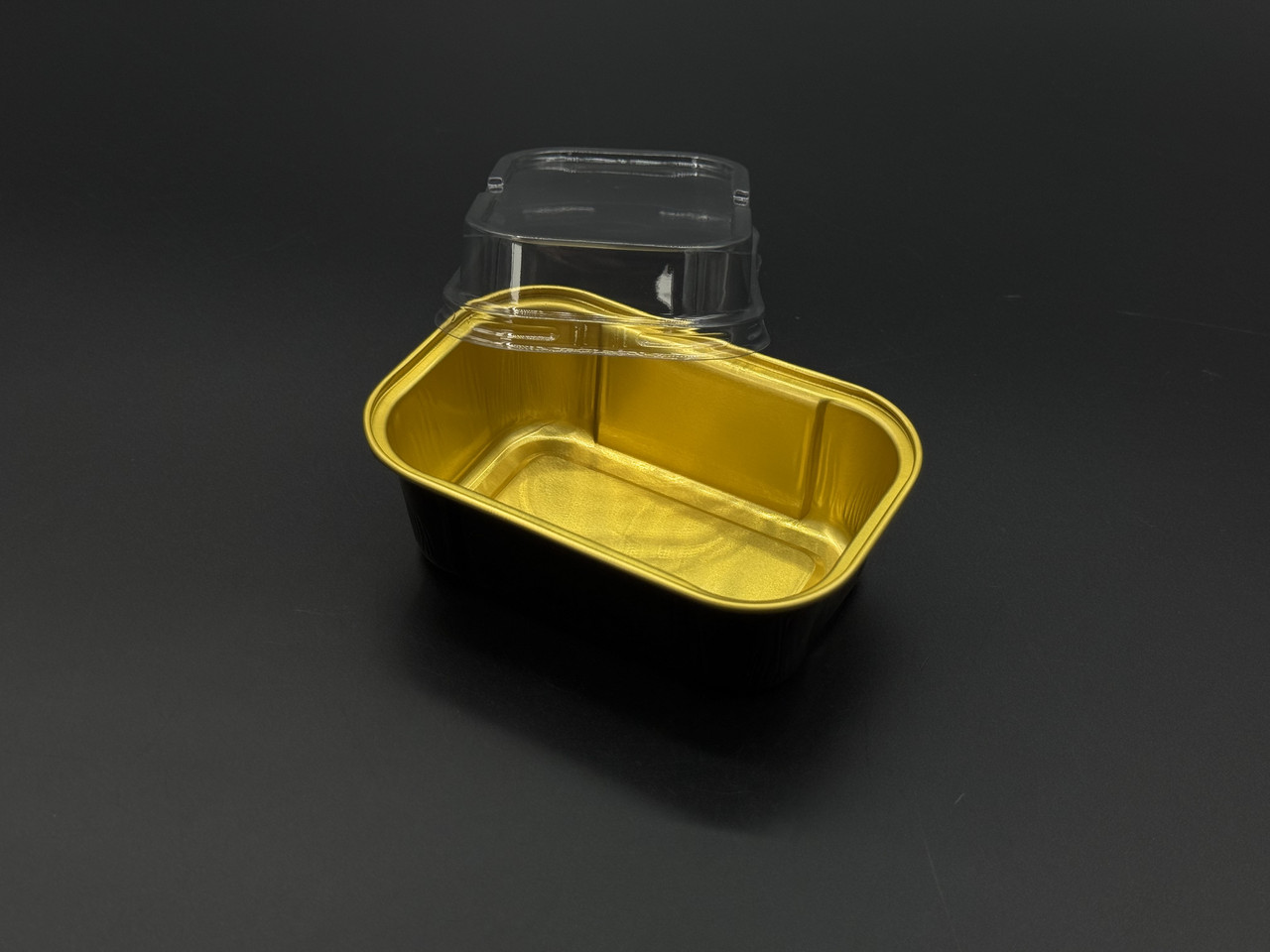 Прямокутні форми для випічки з алюмінієвої фольги з кришкою. 10х6х3,5см Набір 10шт, фото 1