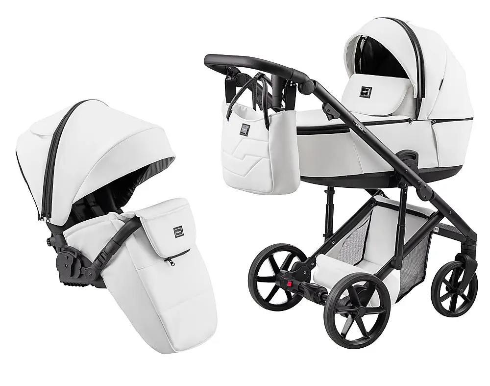 Коляска 2 в 1 Adamex Dolce Eco SA-1 білий, фото 1