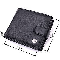 Класичне портмоне для чоловіків із блоком для карток з натуральної шкіри ST Leather 19473 Чорне, фото 3