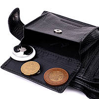 Класичне портмоне для чоловіків із блоком для карток з натуральної шкіри ST Leather 19473 Чорне, фото 8