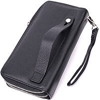 Чоловічий клатч на два відділення з натуральної шкіри ST Leather 22531 Чорний, фото 2