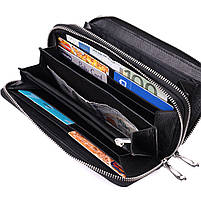 Чоловічий клатч на два відділення з натуральної шкіри ST Leather 22531 Чорний, фото 6