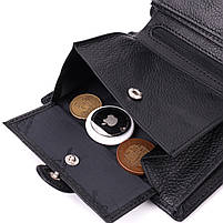 Солідний чоловічий гаманець з натуральної шкіри ST Leather 22467 Чорний, фото 9