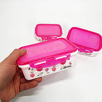 Набір пластикових контейнерів UNIQUE UN-1511, для зберігання продуктів і дрібниць