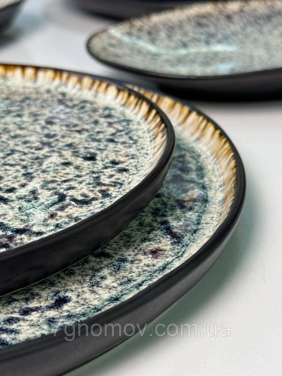 Тарілка велика керамічна обідня з бортиками Паноптікон 26.5 см арт. 101-0474