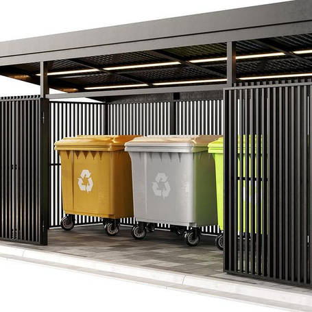 Контейнерні майданчики на 3 баки для ТПВ