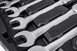 Набір ріжково-накидних ключів із тріскачкою Keltin K00105 8-32 мм 13 од., фото 4