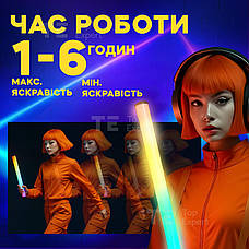 Світлодіодна лампа RGB стік 30см на магнітах для фото і відеозйомки селфі стік лампа жезл. Студійне світло, фото 3