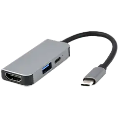 Cablexpert A-CM-COMBO3-02 USB-C 3-в-1 (USB/HDMI/PD) Док станція