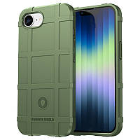 Протиударний чохол Rugged Shield для iPhone 16e зелений гумовий бампер