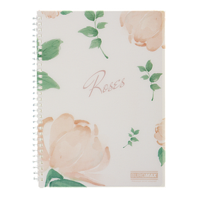 Зошит для записів Buromax BM.2586-27 ARABESKI, B5, 80 арк., клітинка, пласт. обкл., кораловий