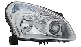 Фара права Nissan Qashqai 06-09 Depo H7/H7/PY21W/W5W, -лампа