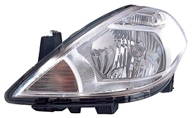 Фара ліва Nissan Tiida EUR 05-12 Depo H4/PY21W/W5W, -лампа