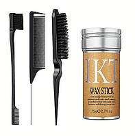 Віск для волосся в стику (75g)  + 3 спеціальні гребінці