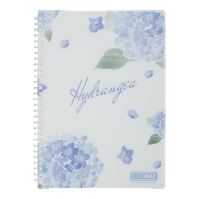 Зошит для записів Buromax BM.2586-30 ARABESKI, B5, 80 арк., клітинка, пласт. обкл., світло-синій