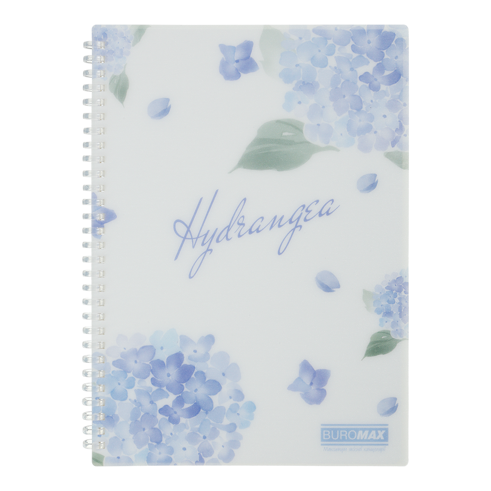Зошит для записів Buromax BM.2586-30 ARABESKI, B5, 80 арк., клітинка, пласт. обкл., світло-синій, фото 1