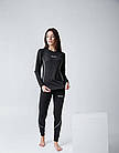 Комплект жіночої термобілизни columbia на флісі термокостюм каламбія чорний утеплений для холодної погоди, фото 2