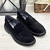 Лофери жіночі замшеві чорні, фото 9