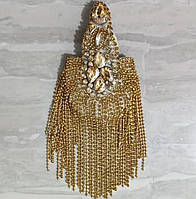 Еполети стразові, колір Gold №16 1 пара