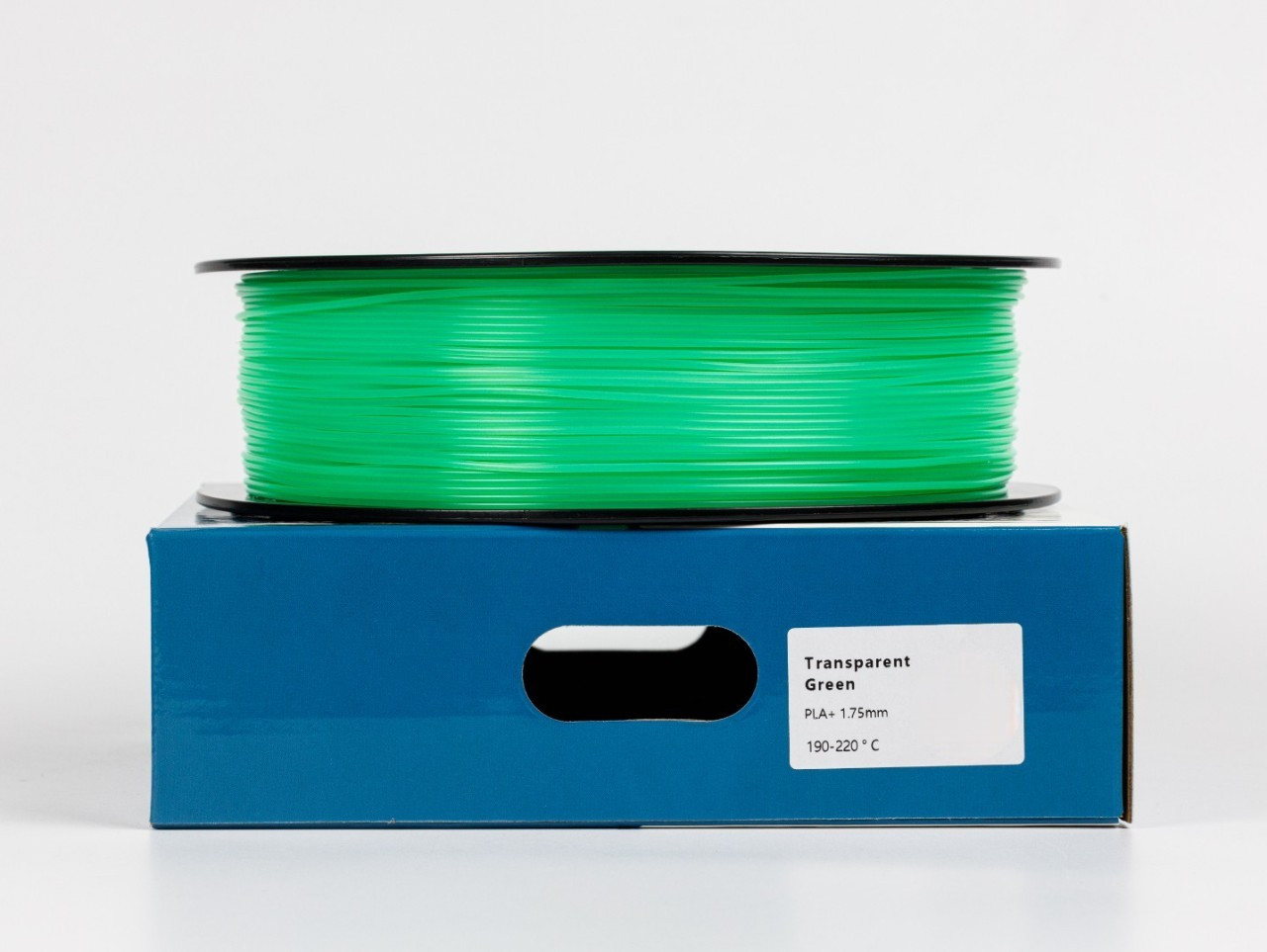 Пластик філамент для 3D-друку UA3D PLA PLUS Transparent green1.75мм, 1кг, Прозорий зелений