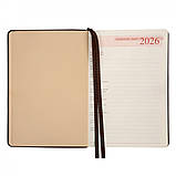 Щоденник датований 2026 Leo Planner ф. А5 "Aldento", інтегральний, темно-коричневий, 368 сторінок, фото 4