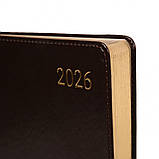 Щоденник датований 2026 Leo Planner ф. А5 "Aldento", інтегральний, темно-коричневий, 368 сторінок, фото 2