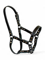 Недоуздок для коня шкіряний подвійний. Недоуздок Horse Stall для коней.