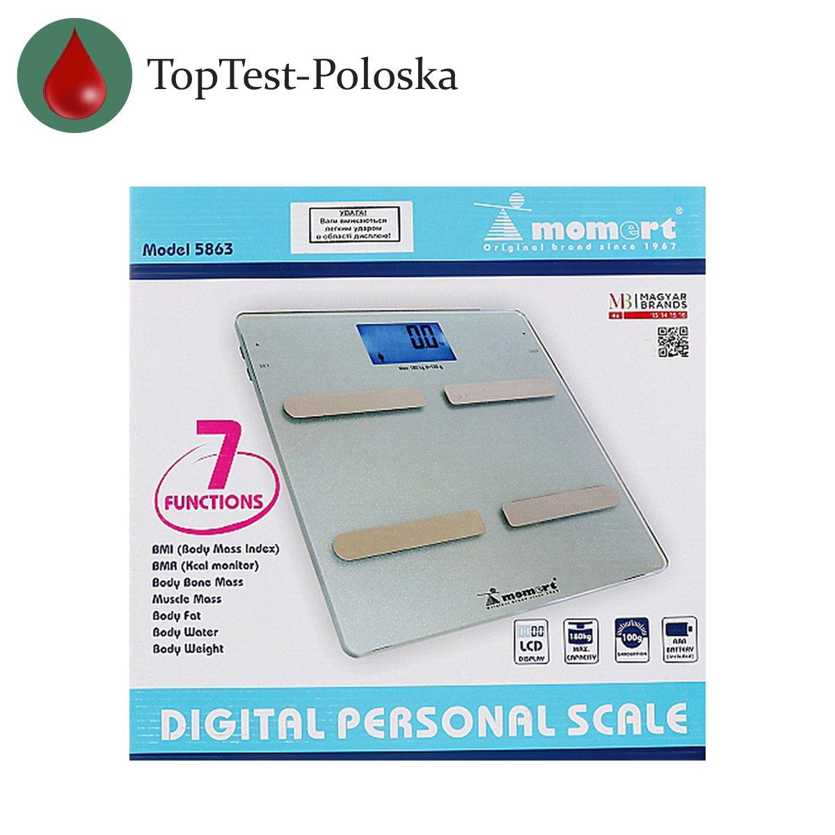 Ваги електронні підлогові Momert 5863, фото 1