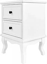 Комплект з двох білих приліжкових тумб з 2 шухлядами, фото 4