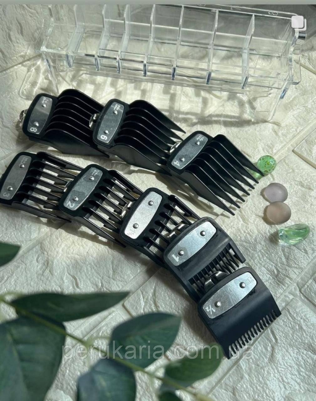 Насадки  (10 шт)на машинку Wahl, Babyliss, Sway +підставка, фото 1