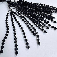 Стразові навіски колір Jet (довжина 10 см) Пучок 10шт