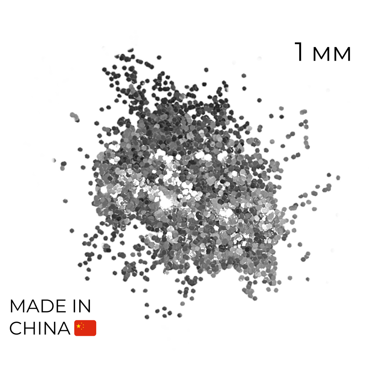 Конфетті (50 г) 103 дрібне (каміфубуки) срібло металік, 1 мм