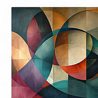 Картина абстрактна геометрична Декор у сучасний інтер'єр Друк на полотні 60х40см, фото 3