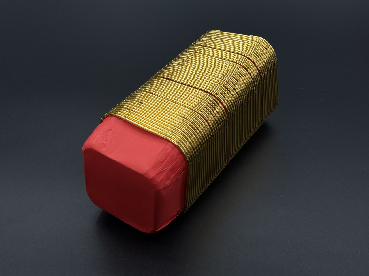 Форми для випічки з алюмінієвої фольги. 8х8х3,5 см. Набір 50 шт. Колір червоно золотий., фото 1