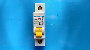 Автомат вимикач однополюсний 50А ВА47-29 С