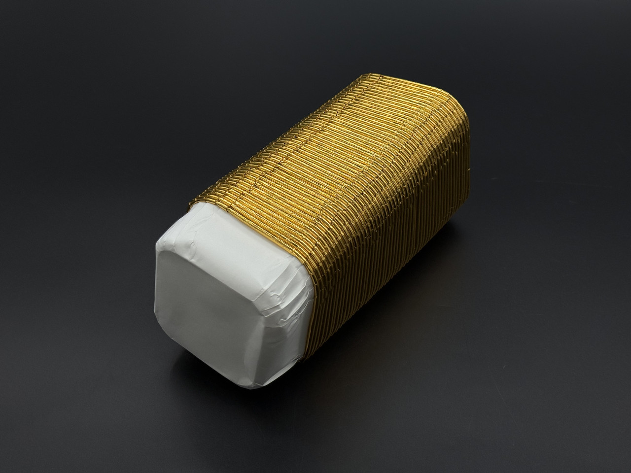 Форми для випічки з алюмінієвої фольги. 8х8х3,5 см. Набір 50 шт. Колір біло золотий., фото 1