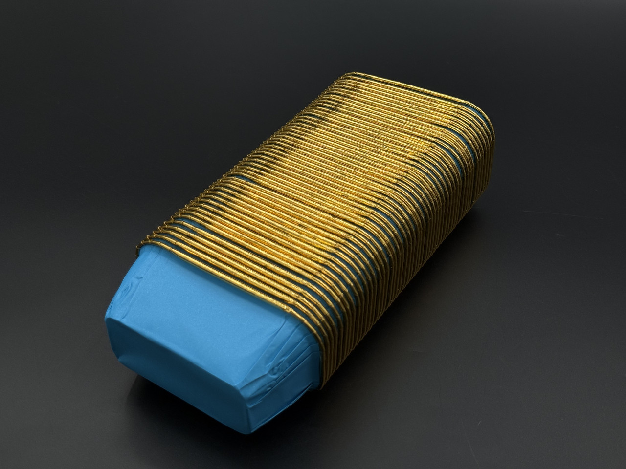 Форми для випічки з алюмінієвої фольги. 10х5,5х4см. Набір 50 шт. Колір синьо золотий., фото 1