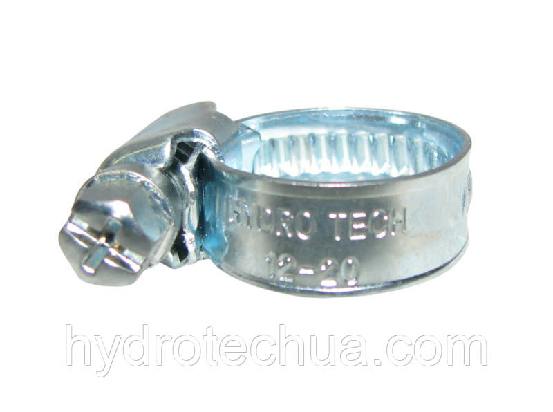 Хомут 12-20 W1 черв'ячний оцинкований HYDRO TECH