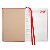 Щоденник датований 2026 Leo Planner ф. А5 "Aldento", інтегральний, червоний, 368 сторінок, фото 4