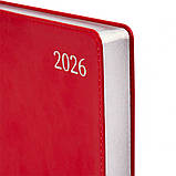 Щоденник датований 2026 Leo Planner ф. А5 "Aldento", інтегральний, червоний, 368 сторінок, фото 2
