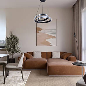 Підвісна led люстра 100W в чорному кольорі (87-78090 BK), фото 2