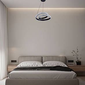 Підвісна led люстра 100W в чорному кольорі (87-78090 BK), фото 3