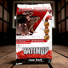 Родентицид від щурів та мишей РАТІМОР зернова суміш Сідс Трейд, 600 г