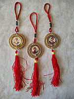 Підвіска з іконою в машину двостороння червона