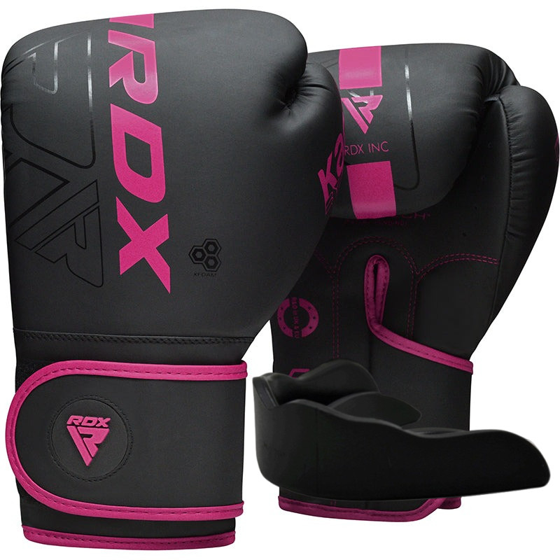 Боксерські рукавиці RDX F6 MATTE PINK-12OZ (капа в комплекті)